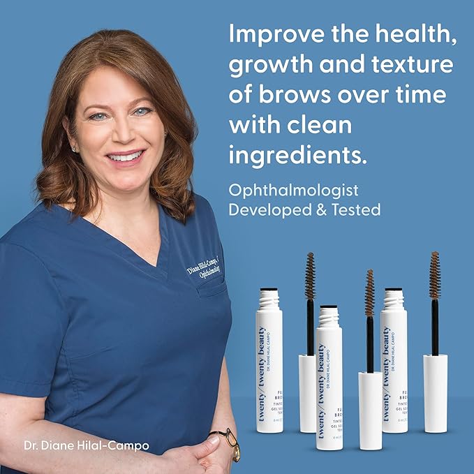 Full Brows Tinted Eyebrow Gel – Tinted Brow Gel for Fuller Eyebrows - Gentle & Safe for Sensitive Skin & Dry Eyes - Ophthalmologist Developed - Vegan, Cruelty-Free, Clean Ingredients (Blonde)