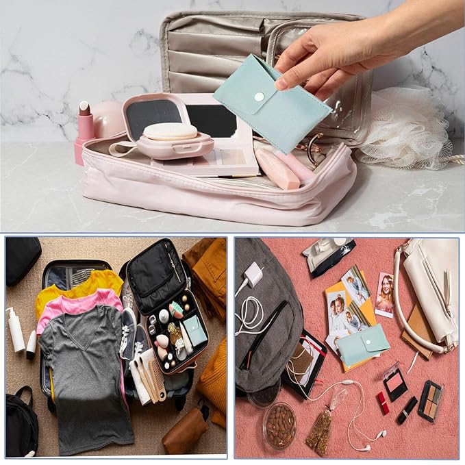 16 Sets Travel Makeup Brush Set Bulk Brushes Bag Mini Face Make up Brushes Brushes Bag for Makeup Party Favors Wedding Bridal Shower Favors Bridesmaid Gift Bachelorette Party Gift(Blue)