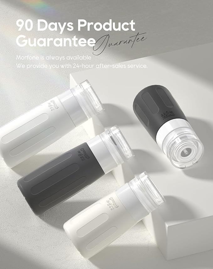 Morfone 16 Pack Silicone Travel Bottles Set for Toiletries TSA Approved Travel Containers Leakproof Squeezable Refillable Accessories 2oz 3oz Travel Essentials for Shampoo Lotion Liquids (BPA Free)