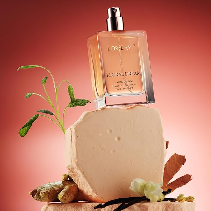 Gift for Women, Floral Dream 4 in 1 Womens Perfume & Deodorant Set - 4pc Pink Eau de Parfum Fragrance Sets - Perfumes for Women Gift Set with Non Toxic Antiperspirant Stick, Body Lotion & Mini Perfume