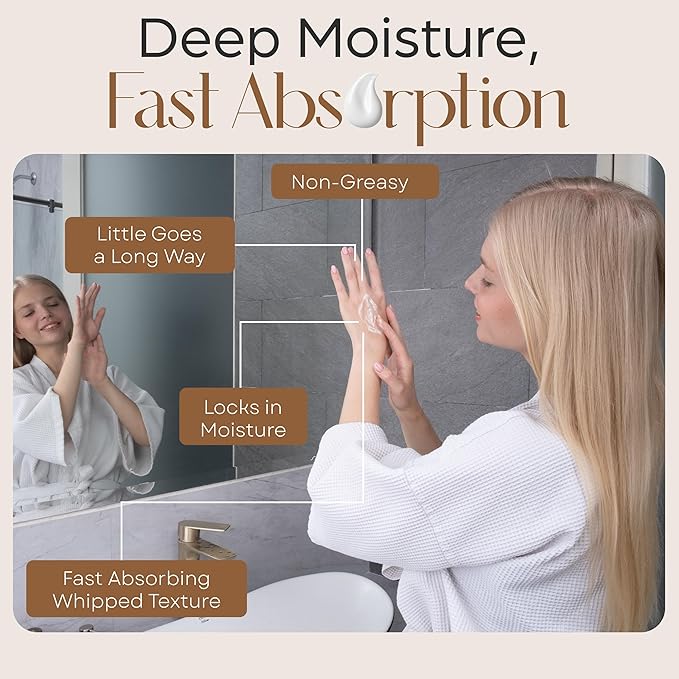 Grass Fed Whipped Beef Tallow for Skin - Whipped Tallow Balm with Mango Butter and Olive Oil - Natural Moisturizer, Suitable for all Skin Types, Smooth Texture, 4 oz Jar, Made in USA, Subtle Vanilla