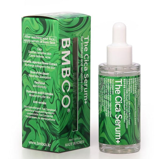 BMBCO The Cica Serum – Calming & Balancing Ampoule for Sensitive Skin | Vegan Korean Skincare with Tiger Grass – 30ml / 1.01 fl oz