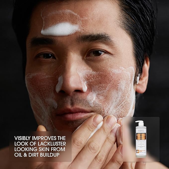 Advanced Clinicals Gentle Vitamin C Face Wash For Women & Men | Citrus Scented Gel Facial Cleanser Soap | Aloe Vera + Ferulic Acid Hydrating Foaming Wash For Cleansing Dirt & Oil, Large 11.75 Fl Oz