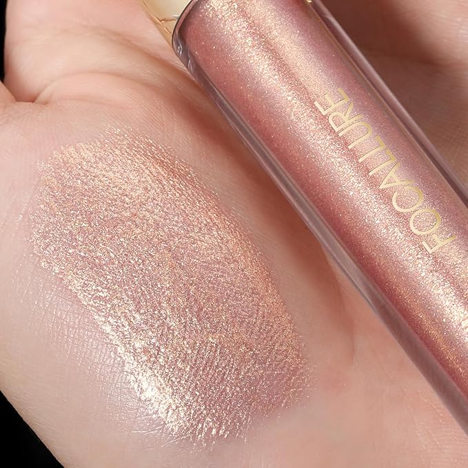 FOCALLURE Metallic Liquid Lipstick,Non Stick Cup Lip Gloss,High Impact Lip Color with Transfer-proof Wear,Long Lasting & Waterproof Lipstick Makeup for Women,Celebration Day