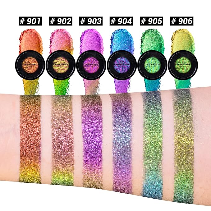 CHARMACY Duochrome Eyeshadow, Insane Shifters Chameleon Eyeshadow, Creates High-Impact, Metallic Eye Looks, 100% Vegan and Cruelty Free (Chameleon-#905, 0.05 Ounce (Pack of 1))