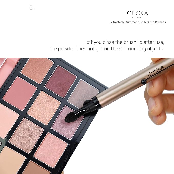 Retractable Automatic Lid Brush (Champagne gold) (Sponge)