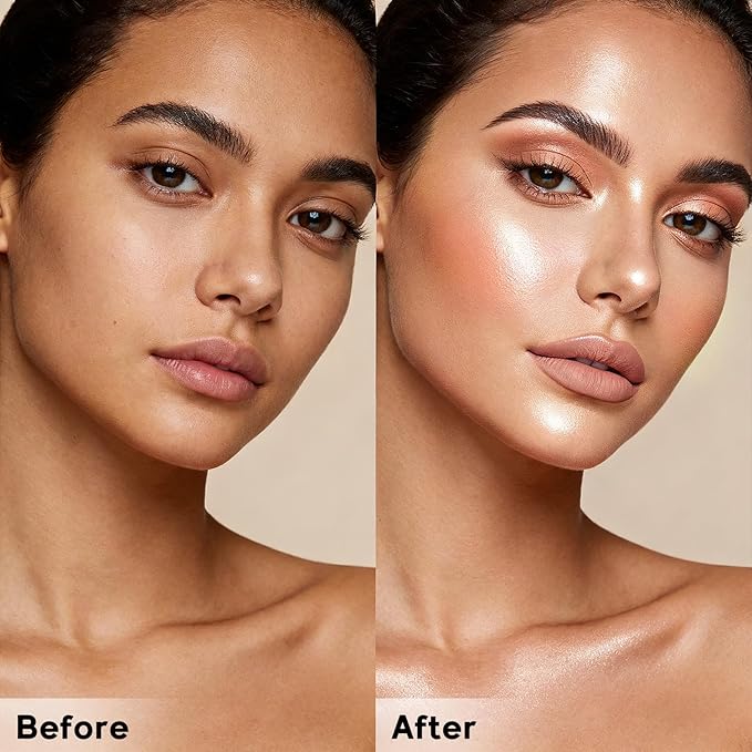 Color Nymph 3-in-1 Contour Palette - Blush Bronzer Highlighter Makeup Palettes for Medium to Tan Skin | Vegan Cruelty-Free, Nourishing & Long-lasting Travel Makeup Kit with Shimmer & Matte Powder #03