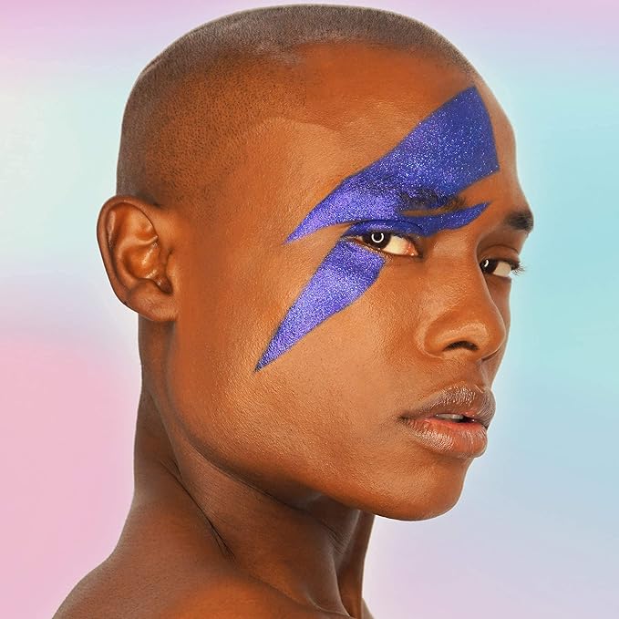 Stencil1FX - Lightning Bolt Eye Makeup Stencil for Costumes, Dress Up, Halloween, Cosplay, Arts, Face Painting