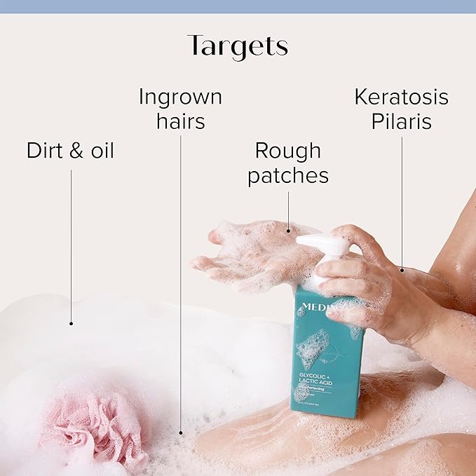 Medix 5.5 Anti Aging Skin Care | Retinol Body Cream + Exfoliating AHA Glycolic Acid Foaming Face & Body Wash + Vitamin F Booster Serum | Wash + Treat + Hydrate Skincare | 3 Piece Set