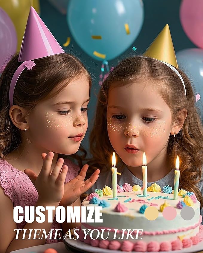 Face Glitter, Rose Gold Temporary Face Tattoos, Face Makeup Patches for Women Girls, Country Concerts Singer Festival Rave Accessories (Rose Gold - 10 pcs)