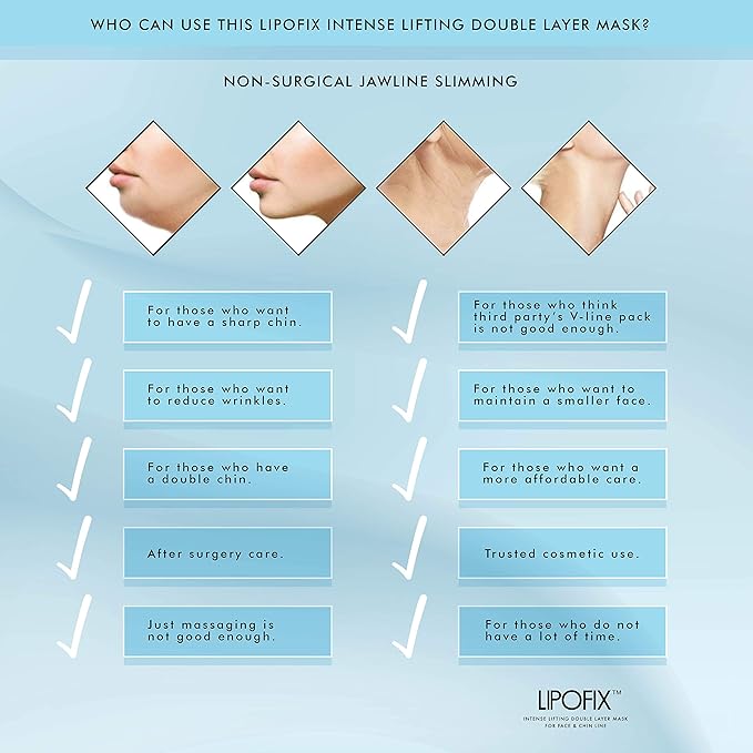 Lift & Firm V-Line Sculpting Mask – Advanced Chin & Jawline Shaping Solution for Tightening & Lifting. 5 Masks