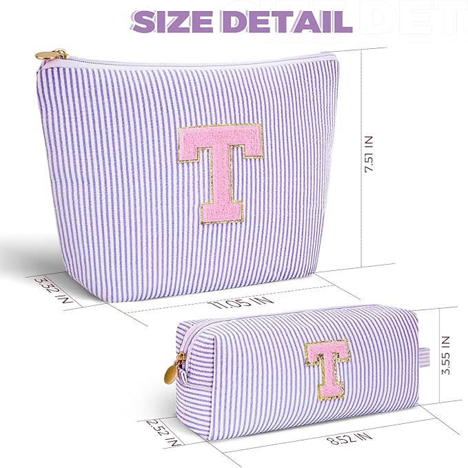 Teacher Appreciation Gifts,Thank You Gifts from Students,Birthday Teacher Retirement Gifts for Women,Teachers Day Gift Ideas,Makeup Bag Set Cosmetic Bag - Lavender,T