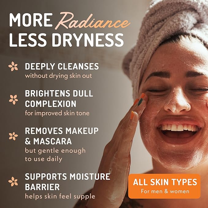 Vitamin C Cleanser Face Wash | Anti Aging Facial Cleanser for Fine Lines, Age Spots, Dark Circles | Cruelty Free Skin Care Cleansing Gel with Aloe Vera, Vitamin E (4 oz)