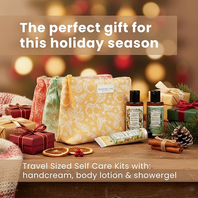 Panier des Sens - Orange Blossom Set for Women - Body Lotion + Shower Gel + Hand Cream - Christmas Gift for Her - Body Care Kit with 96% Natural Ingredients - Self Care Gifts for women