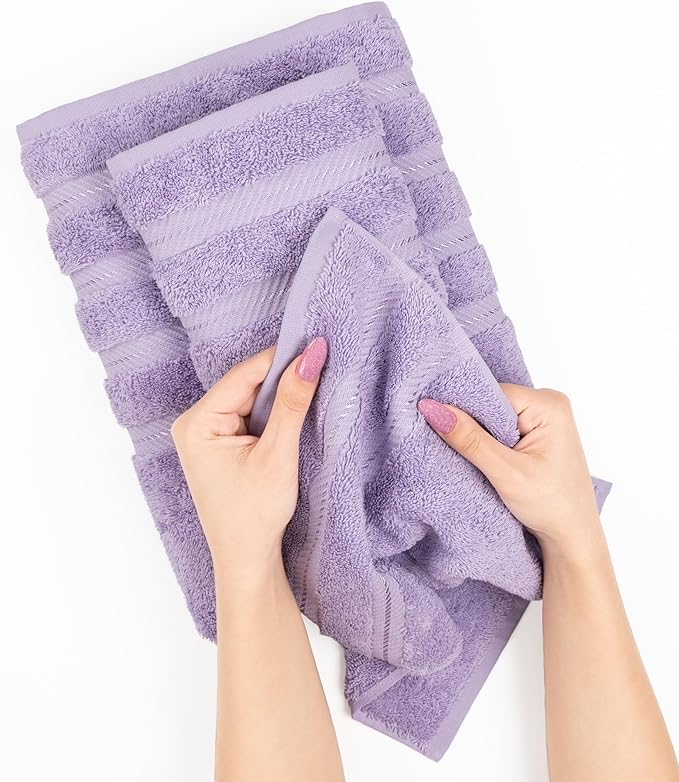 American Soft Linen 35x70 Jumbo Large Bath Towels, 600 GSM 100% Cotton Turkish Bath Sheet, Oversized Luxury Bath Towels for Bathroom Beach and Pool, Lilac