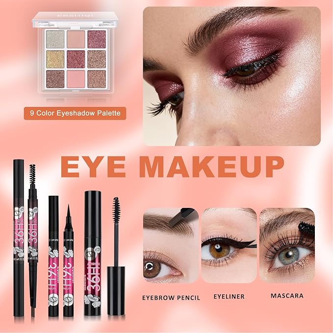 Makeup Set for Teens Makeup Kit for Women Full Kit Eyeshadow Palette Foundation Makeup Gift Set for Women Teen Girls Christmas Makeup Kits for Teens 13-15