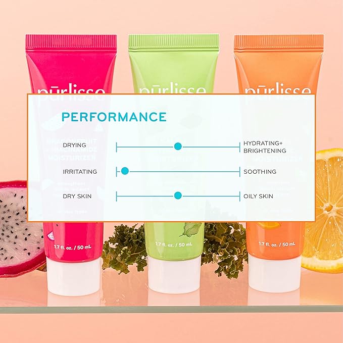 pürlisse Yuzu + Orange Hydrating Face Moisturizer - Vitamin C Face Cream for Radiance & Improved Texture - Boosts Natural Collagen Production & Helps Firm Skin for a Youthful Complexion (1.7 Fl oz)