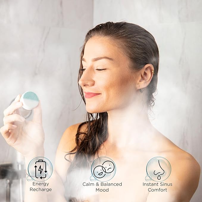 EvolutionUSA Inspire Breathe Shower Steamers, 15 Mint & Eucalyptus Shower Steamers for Women & Men, Refreshing Vapor Shower Tablets, Self Care Shower Bombs, Gift for Mother's Day, Easter, Birthday