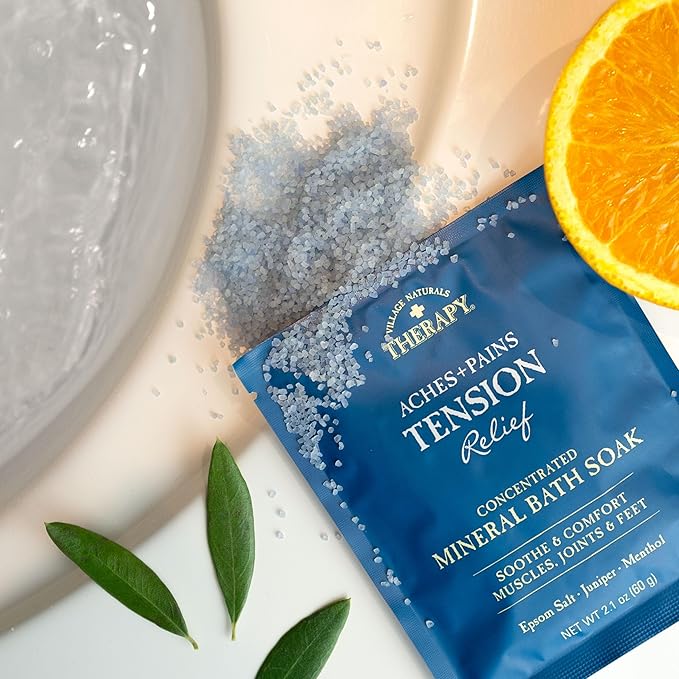 Village Naturals Therapy 3-Piece Tension Relaxing Wellness Spa Gift Set, Cedar Citrus Scent