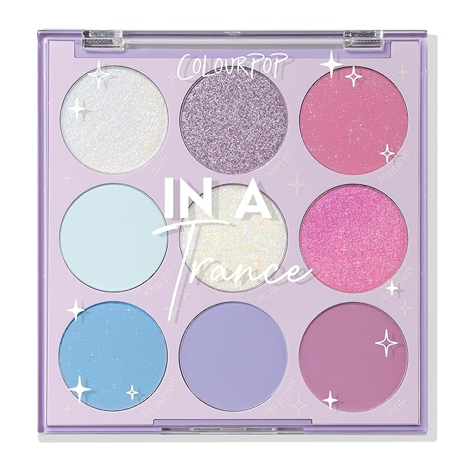 ColourPop Eyeshadow Palette - Eye Makeup Palette with Matte, Metallic, Matte Sparkle & Glitter Finishes - High-Pigment Eye Makeup with a Long-Wearing Formula - In a Trance (0.3 oz)