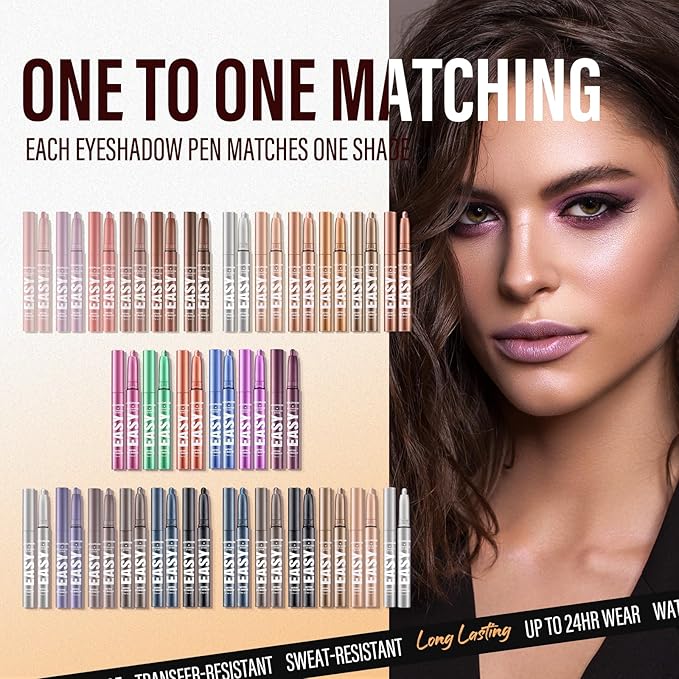 LANGMANNI Eyeshadow Stick, 6 PCS Waterproof Multi-Color Eyeshadow Pen Set, Creamy Long-Lasting Eye Makeup Kit, Natural & Shimmer Shades Contour Stick, Perfect Gifts For Women (#D)