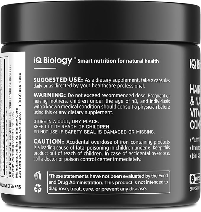 Biotin for Hair Growth Women & Men with Keratin, Collagen Complex 30000 mcg – Capsules for Hair Loss & Stronger Thickness – Skin & Nails Vitamins, Biotin 10000mcg and Collagen Supplements - 120 Pills