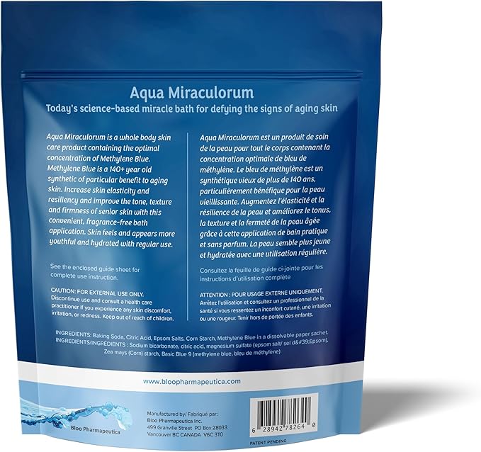 Methylene Blue Bath Soak | Age Defying Serum for Aging and Fragile Skin | Supplement for Defying The Signs of Aging Fragile Skin | USP Pharmaceutical Grade | 10 Dissolvable Sachets