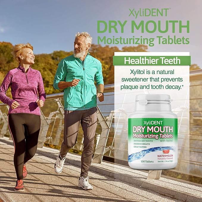 Nature's Stance XyliDENT Xylitol Tablets for Dry Mouth Relief - Stimulates Saliva, Freshens Breath, Reduces Acid Production, Fast Acting Relief, 100 Count