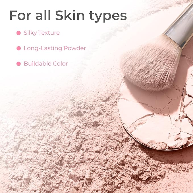 16pc Beginner Mineral Makeup STARTER KIT with 10 BRUSH SET (5gm)Sample Size Foundation, Primer, Blush, Bronzer, Setting Powder for Learning, Occasional Use & First Time Users, Travel Size Kit (Cocoa)