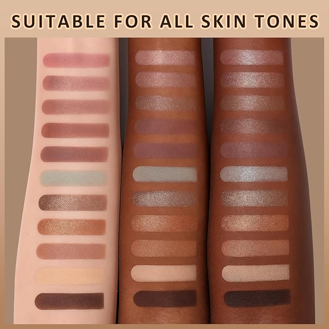 UCANBE 16 Color Baked Eyeshadow Palette with 15PCS Brushes Makeup Set,Matte&Shimmer Blend Eyeshadow for Women&Girls,Highly Pigmented Long Lasting Waterproof Make Up Pallet