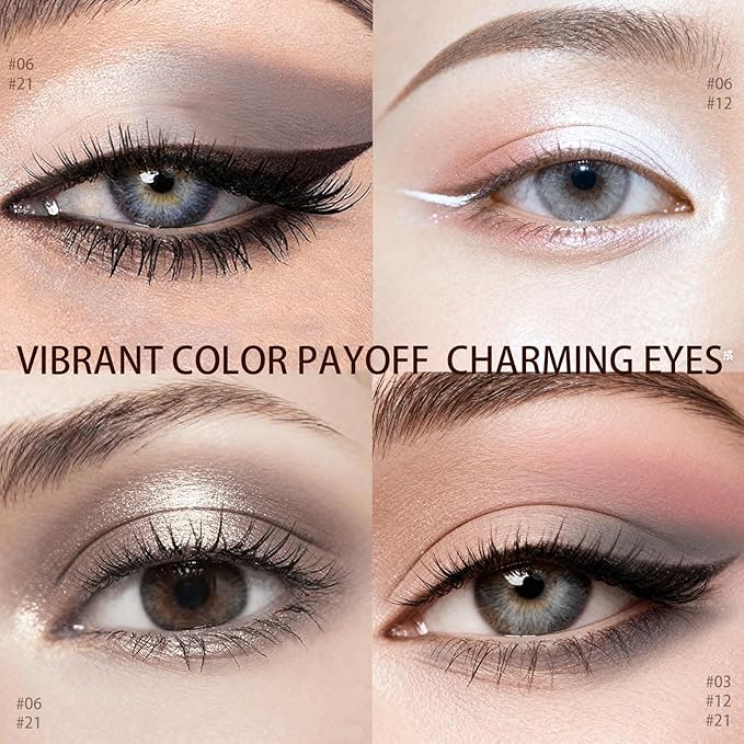 Matte Cream Eyeshadow Stick, Waterproof Eye Shadow Stick, Long-Lasting and Blendable High Pigmented Single Eyeliner Makeup for Women, 21 Gray Brown