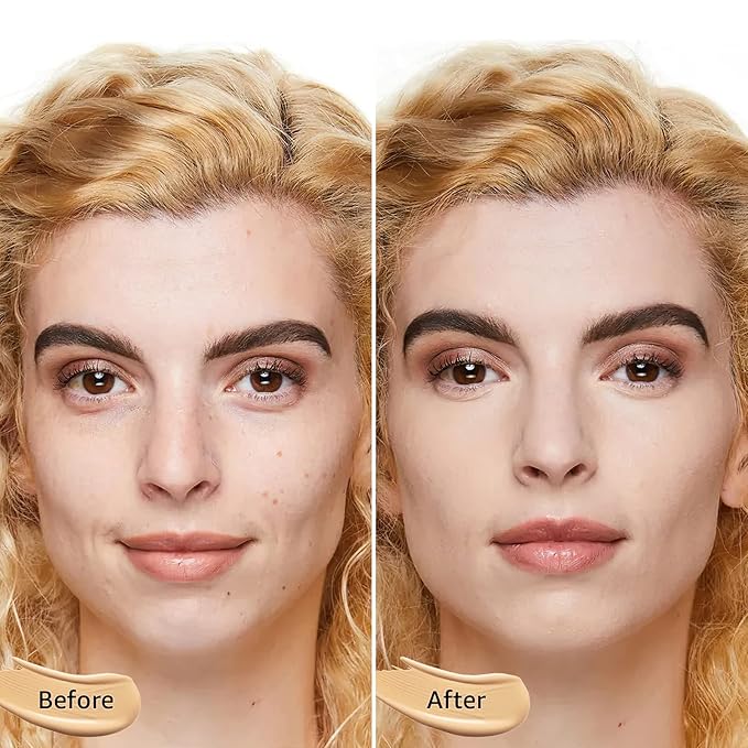 Mushroom Head Air Cushion CC Cream - Moisturizing & Oil Control BB Cream Foundation Create Long-Lasting, Waterproof Makeup Base Primer, Concealer Full Coverage for All Skin Types (Ivory)