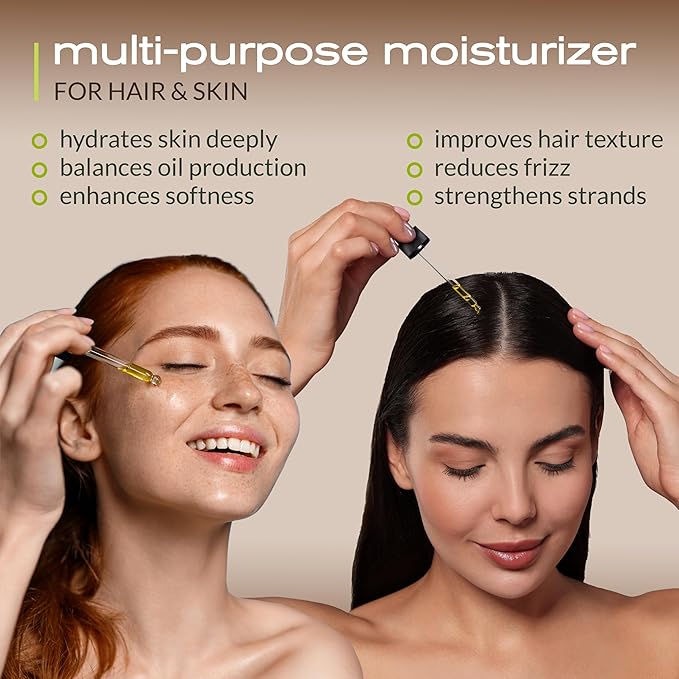 Ella & Eden Organic Jojoba Oil – USDA Certified, Cold-Pressed, 100% Pure & Unrefined, Hexane-Free Oil for Skin, Face, Hair & Nails – 4 Oz Glass Bottle