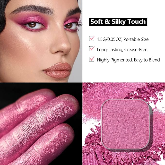 3-Color Eyeshadow Combo Pack – Matte & Shimmer Neutral Shades,Powder, Highly Pigmented, Long-Lasting, Refills Pans for Custom Magnetic Palette