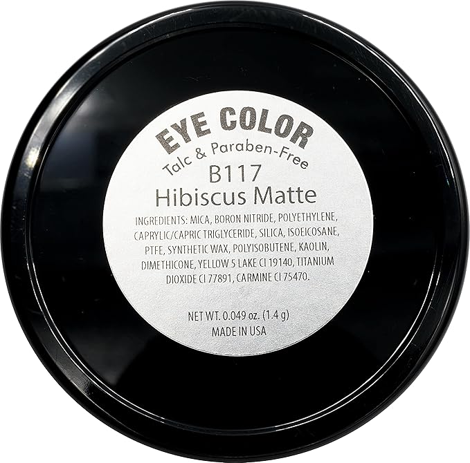 Hibiscus Matte Orange Red Pink Peach Pressed Powder Single Vegan Eyeshadow; Talc, Paraben & Cruelty Free