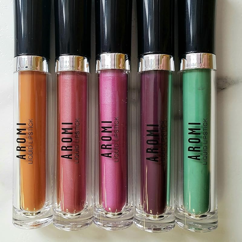 Aromi Berry Fuchsia Metallic Liquid Lipstick | Magenta Mauve Lip Color with Shimmery Finish, Vegan, Cruelty-free, Long-Lasting, Smudge Proof, Handmade (Opal Rose)