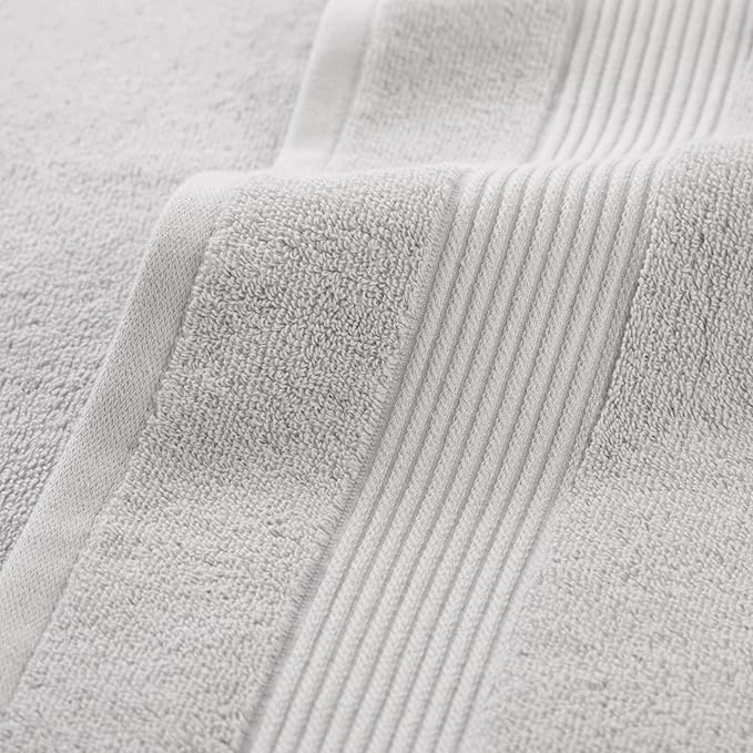 Arkwright Bath Towels Set of 4 - (Bulk Case of 24) Super Soft 100% Cotton, 600 GSM Quick Dry & Absorbent, Luxury Bathroom Essentials for Hotels, Spa, Hosts, and Vacation Rentals, Titanium Grey