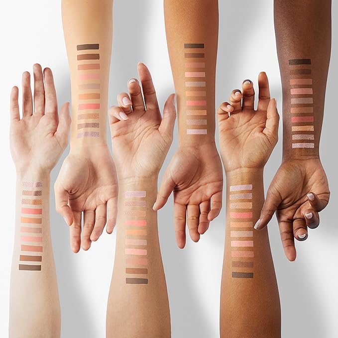 Erinde 10 Colors Eyeshadow Palette Makeup - Matte Shimmer Glitter Eye Shadow, Ultra-Blendable, High Pigmented, Naturing-Looking, Neutral Nude Eyeshadow Pallet with Professional Brush, Peach Color