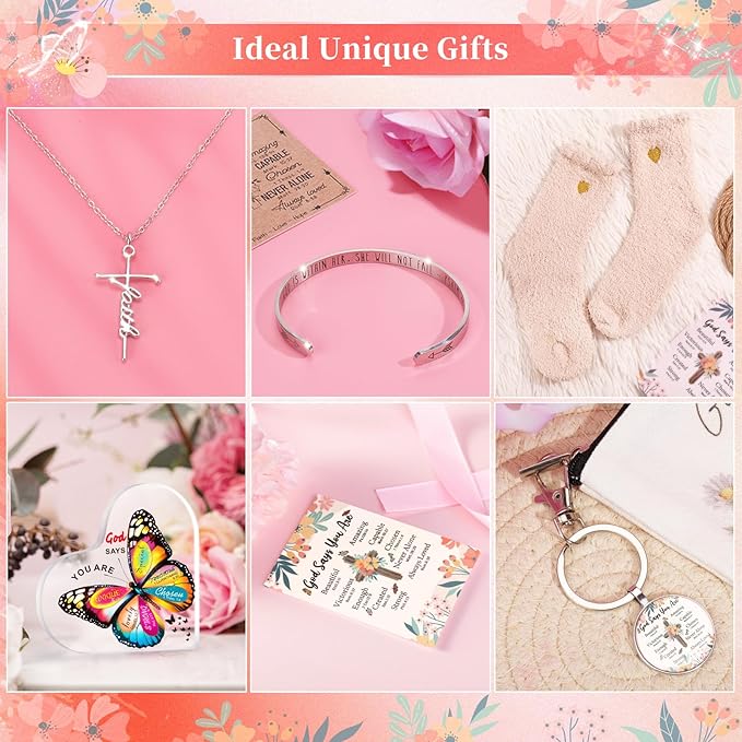 12PCS Christian Gifts for Women Faith,Inspirational Gifts for Women,Christian Birthday Gifts,Spiritual Religious Gifts, Get Well Soon Gifts for Mom,Friends,Sister,Wife,Girlfriends