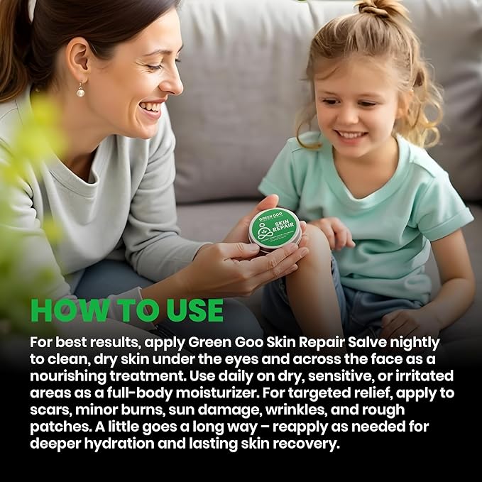 Green Goo Natural Skin Care Salve, Skin Repair and Protection, 1.82-Ounce Large Tin