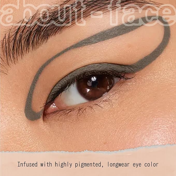 about-face Matte Fluid Eye Paint Hidden Garden – High-Pigment Liquid Eyeshadow, Long-Lasting, No-Budge Matte Finish, Vegan & Cruelty-Free (Deep Greige)