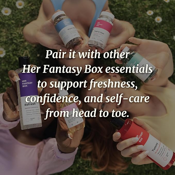 Her Fantasy Box | Refresh pH Balancing Shower Gel - Natural Feminine Hygiene Solution for Gentle Cleansing, Odor Control, and Skin Nourishment - pH-Balanced Formula for All Skin Types (16 oz)