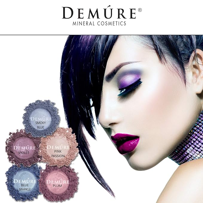Demure Mineral Shimmer Eyeshadow Loose Powder | Violet | Organic & Natural Makeup | Professional Grade | 33 Shades | Cruelty Free