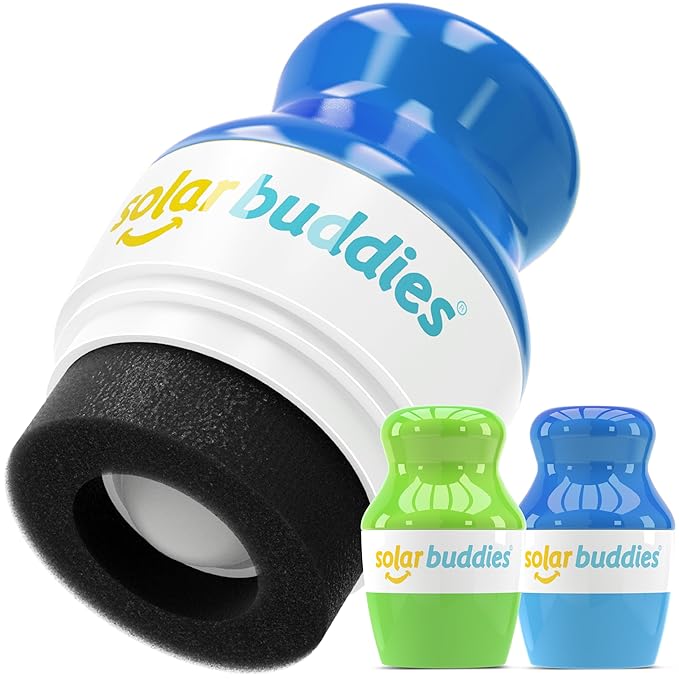 Solar Buddies Sunscreen Applicator - Full Green & Blue Duo- BPA-Free Refillable Roll on Sponge Sunscreen,Suncream & Lotion Applicator For Kids,Adults & Families Holds 3.4fl oz,Perfect Size for Travel