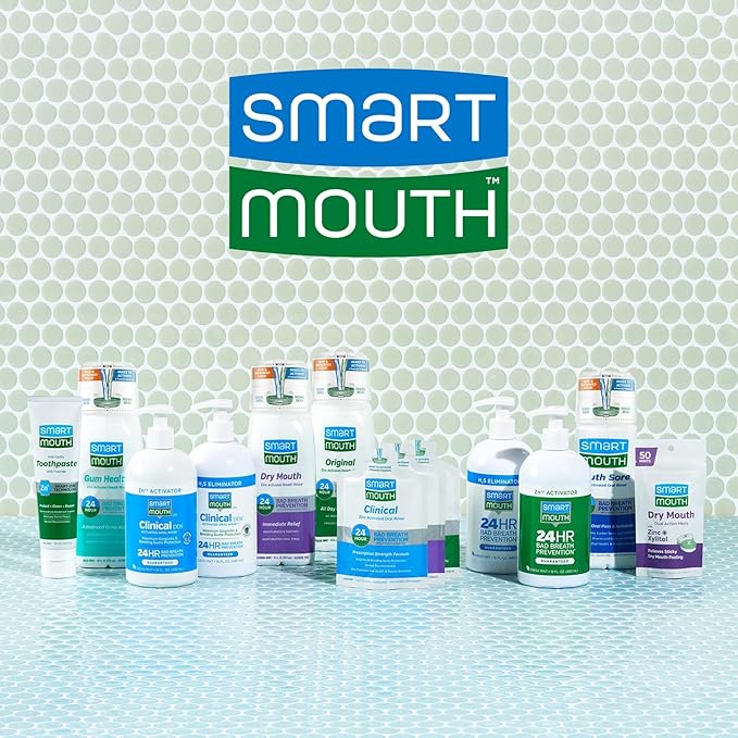 SmartMouth TSA Approved Travel Toothpaste & Oral Rinse - SmartMouth Original Activated Oral Rinse Packs & Travel Size Premium Toothpaste, 3.4 Ounce