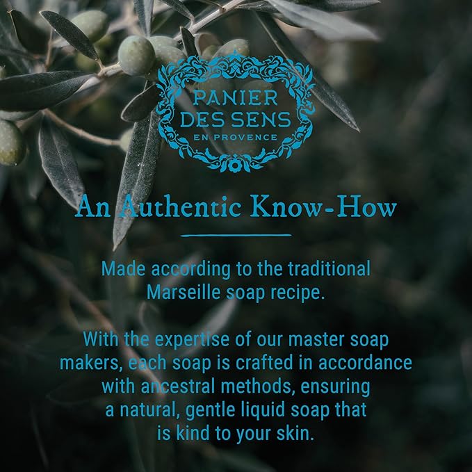 Panier des Sens - Liquid Hand Soap – Sea Samphire Hand Wash - French Marseille Moisturizing Hand Soap with Coconut Oil - Refillable Kitchen & Bathroom Hand Soap - 97% Natural Ingredients -16.9 Fl.oz