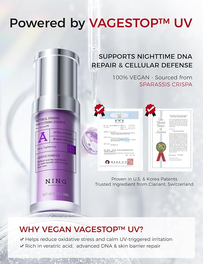 Retinol Serum for Face with 300PPM Retinol, Peptides – Firming, Anti Aging & Wrinkle Peptides Serum for Face - Korean Skincare for Smoothing & Hydrating, Ideal for Beginners|1.01 fl.oz