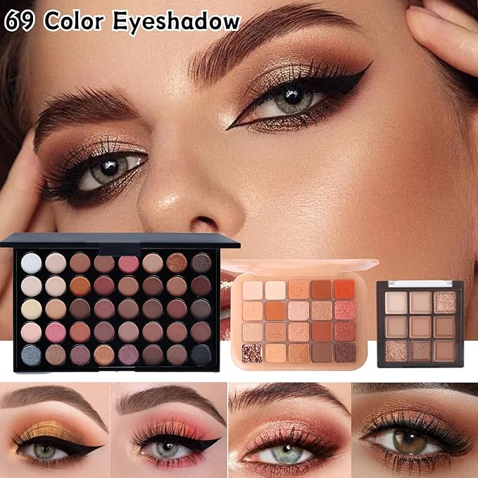 All in One Makeup Kit for Women Full Kit, 43PCS Professional Makeup Kit, Foundation Eyeshadow Lipstick Eyeliner, Complete Make Up Gift Set for Beginners and Professionals Alike