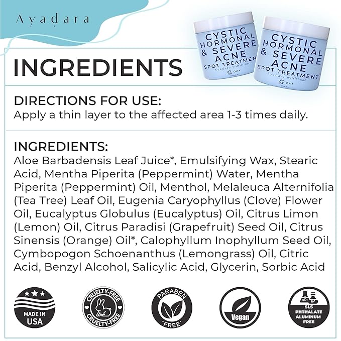 Warrior One (0.5oz) Acne Spot Treatment with 2% Salicylic Acid, Cystic and Hormonal Acne Cream, Acido Salicilico Acne Spot Treatment for Face, acne Cream for Adults and Teens, 150+ Uses