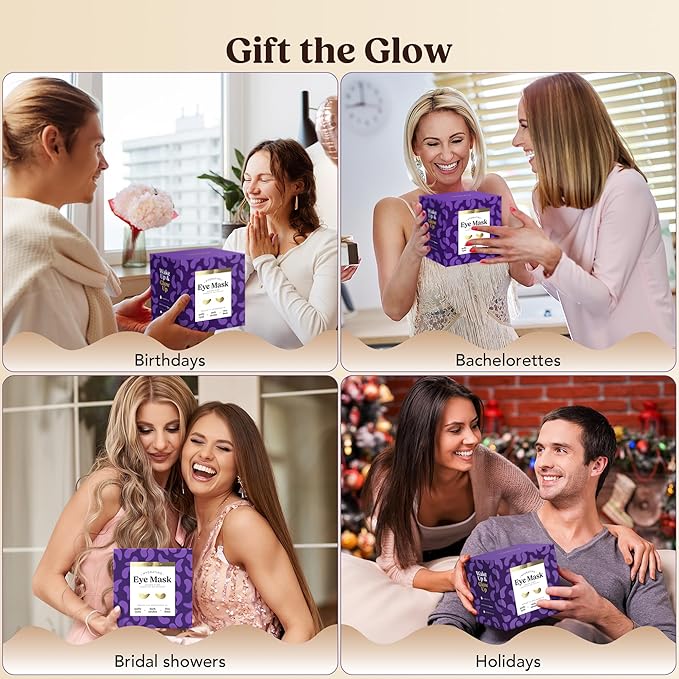 DERMORA Golden Glow Under Eye Patches | Rejuvenating Treatment | Dark Circles, Puffy Eyes, Refreshing, Revitalizing, Travel, Wrinkles |15 Pairs Eye Gels